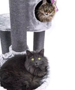 cat tree charlotte 180 – grey – 12cm post – with hammock
