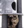 cat tree charlotte 180 – grey – 12cm post – with hammock