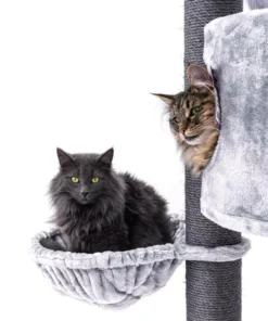 cat tree charlotte 180 – grey – 12cm post – with hammock